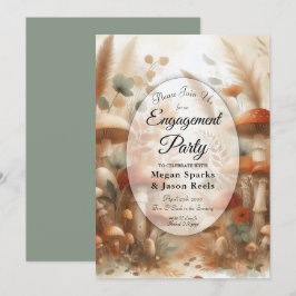 Terracotta Toadstool Woodland Magic Engagement  Einladung