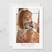 Terracotta Tropical Driving Watercolor Babydusche Einladung (Rückseite)