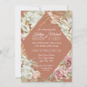 Terracotta Tropical Pampas Grüne Vegetation Einladung (Vorderseite)