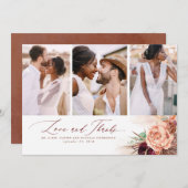 Terracotta Tropical Wedding Vielen Dank Dankeskarte (Vorne/Hinten)