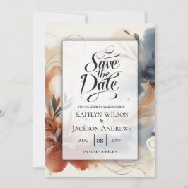 Terracotta Twilight und Navy Blogs Save the Date