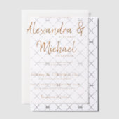 Terracotta Typografie Skript Hochzeitsüberlagerung Pergament Einladungen (Versetzt (Einladung))