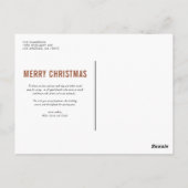 Terracotta Typografie Weihnachtsfotografie Collage Postkarte (Rückseite)