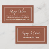 Terracotta UAWG Online Begleitkarte (Vorne/Hinten)