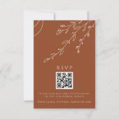 Terracotta UAWG Online QR Code Wedding Website Einladung (Vorderseite)