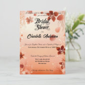 Terracotta und Blush Macrame Boho Brautparty Einladung (Stehend Vorderseite)