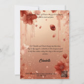 Terracotta und Blush Macrame Boho Brautparty Einladung (Rückseite)
