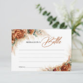 Terracotta und bordeauxrote Blumenmeldung in einer Begleitkarte (Stehend Vorderseite)