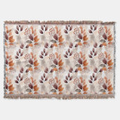 Terracotta- und Burgundy-Herbstlaube | Boho Autumn Decke (Vorderseite)