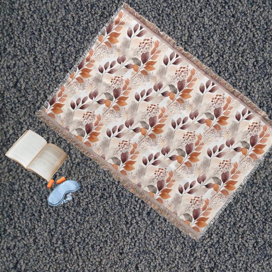 Terracotta- und Burgundy-Herbstlaube | Boho Autumn Decke