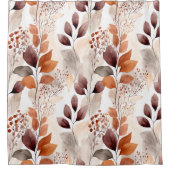 Terracotta- und Burgundy-Herbstlaube | Boho Autumn Duschvorhang (Vorderseite)