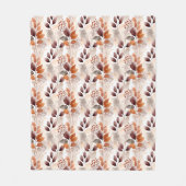 Terracotta- und Burgundy-Herbstlaube | Boho Autumn Fleecedecke (Vorderseite)