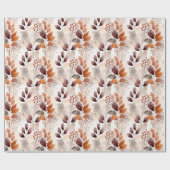 Terracotta- und Burgundy-Herbstlaube | Boho Autumn Geschenkpapier (Flach)