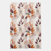 Terracotta- und Burgundy-Herbstlaube | Boho Autumn Geschirrtuch (Vertikal)