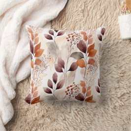 Terracotta- und Burgundy-Herbstlaube | Boho Autumn Kissen