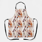 Terracotta- und Burgundy-Herbstlaube | Boho Autumn Schürze (Vorderseite)