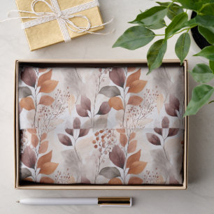 Terracotta- und Burgundy-Herbstlaube Boho Autumn Seidenpapier
