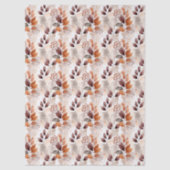 Terracotta- und Burgundy-Herbstlaube | Boho Autumn Seidenpapier (Vorderseite)