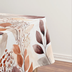Terracotta- und Burgundy-Herbstlaube Boho Autumn Tischdecke