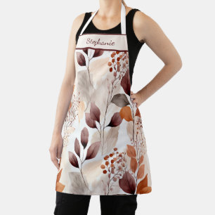 Terracotta- und Burgundy-Herbstlaube Custom Boho Schürze