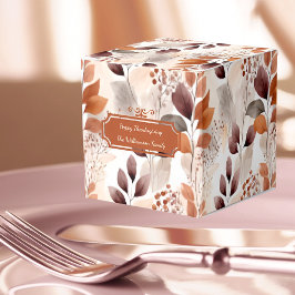 Terracotta- und Burgundy-Herbstlaube | Erntedank Geschenkschachtel