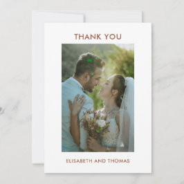 Terracotta und Foto Dankeskarte