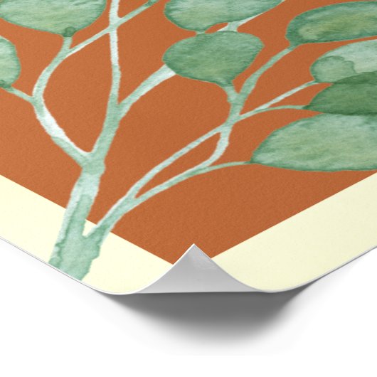 Terracotta und Gold Probe Dinner Willkommen Poster (Ecke)