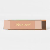 Terracotta- und Gold-Reservierungszeichen Schreibtischnamensplakette (Vorderseite )