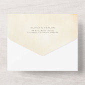 Terracotta und Navy Blue Elegante Hochzeit im Herb All In One Einladung (Rückseite)