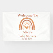 Terracotta und Peach Rainbow Baby Dusche Willkomme Banner (Horizontal)