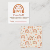 Terracotta und Pfirsichboho Regenbogenhalbmesser Begleitkarte (Vorne/Hinten)