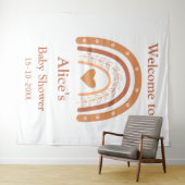 Terracotta und Pfirsichboho Wandteppich (Beispiel (Horizontal))