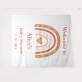 Terracotta und Pfirsichboho Wandteppich (Vorderseite (Horizontal))