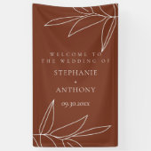 Terracotta und Ruscus Grüne Begrüßung Banner (Vertikal)