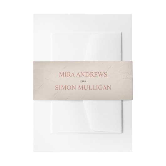 Terracotta und Sand Elemental Einladungsbanderole (Vorderseite Beispiel)