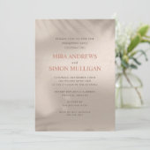 Terracotta und Sand Elemental Engagement Party Einladung (Stehend Vorderseite)