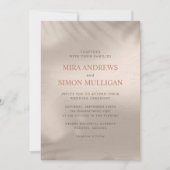 Terracotta und Sand Elemental Hochzeit Einladung (Vorderseite)