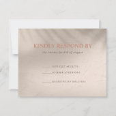 Terracotta und Sand Elemental RSVP Karte (Vorderseite)