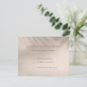 Terracotta und Sand Elemental RSVP Karte (Stehend Vorderseite)