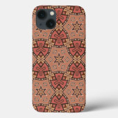 Terracotta und Tan Honeycomb Tile Pattern Case-Mate iPhone Hülle (Rückseite)