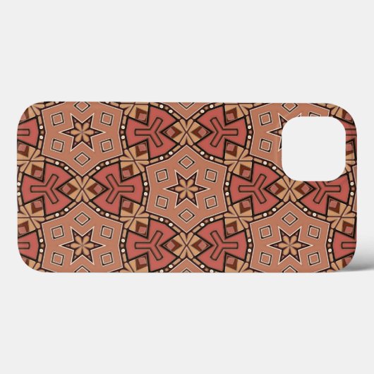Terracotta und Tan Honeycomb Tile Pattern Case-Mate iPhone Hülle (Rückseite (Horizontal))