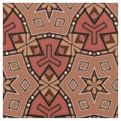 Terracotta und Tan Honeycomb Tile Pattern Stoff (Nahaufnahme)