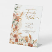 Terracotta und Tequila Beratung und Wünsche Bridal Sockelschild (Vorderseite)