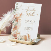 Terracotta und Tequila Mimosa Bar Brautparty Sockelschild