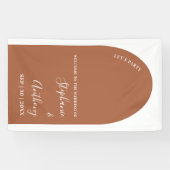 Terracotta und White Arch Wedge Banner (Horizontal)