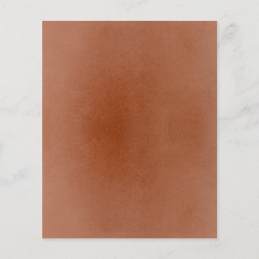 Terracotta und White Blume Boho Wedding Menu Flyer (Hinten)