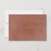 Terracotta und White Floral Boho Wedding RSVP Karte (Rückseite)