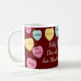 Terracotta und White Liebe Words Mütter Tag Latina Kaffeetasse