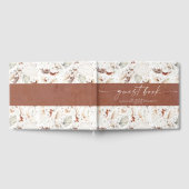 Terracotta und White Orchids Floral Boho Wedding Gästebuch (Voll)