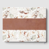 Terracotta und White Orchids Floral Boho Wedding Gästebuch (Rückseite)